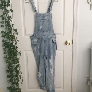Casual ripped overalls
